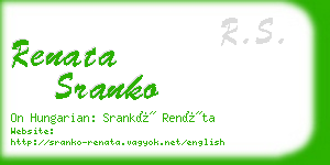 renata sranko business card